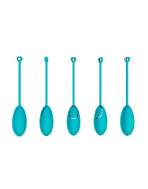 Œuf vibrant bleu avec télécommande USB