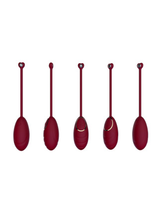 Œuf vibrant rouge avec télécommande USB