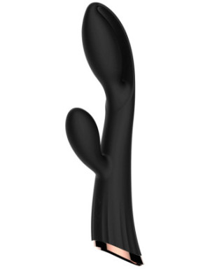 Vibromasseur noir avec stimulateur de clitoris LRIS USB