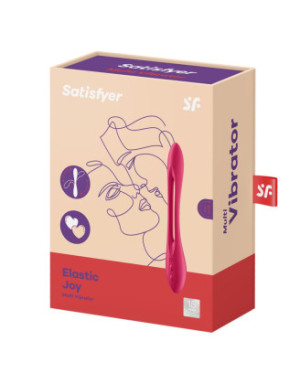 Sextoy flexible multifonction, vibromasseur, cockring, stimulateur de clitoris USB Elastic Joy Satisfyer
