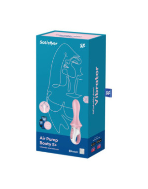 Vibromasseur anal gonflant connecté rose USB Air Pump Booty 5+ Satisfyer