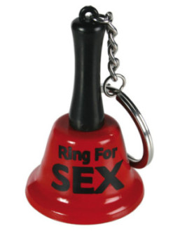 Cloche rouge porte clefs "Ring For Sex"