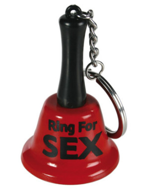 Cloche rouge porte clefs "Ring For Sex"