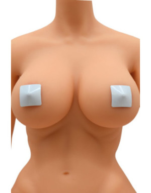 Nipple Métal blanc Cache tétons carré