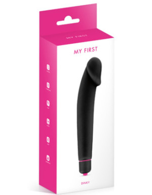 Vibromasseur noir 7 vitesses réaliste silicone lisse
