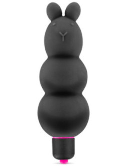 Vibromasseur stimulateur noir 7 vitesses silicone waterproof