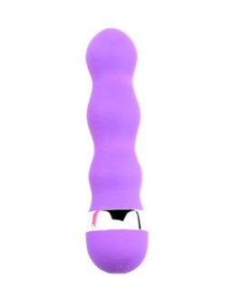 Mini Vibromasseur violet ondulés 11 cm