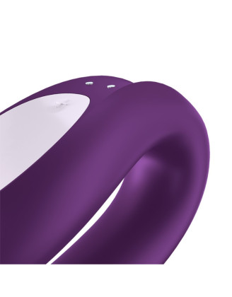 Vibromasseur pour couple connecté violet Double JOY Satisfyer