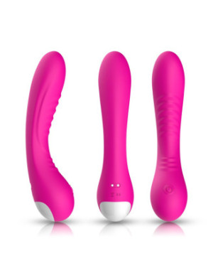 Vibromasseur courbé 9 modes de vibration rose