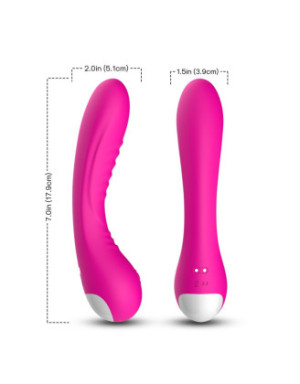 Vibromasseur courbé 9 modes de vibration rose