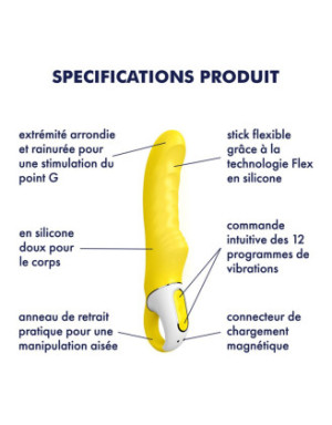 Vibromasseur en silicone waterproof USB Yummy Sunshine Satisfyer