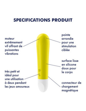 Vibromasseur jaune USB Ultra Power Bullet 1 Satisfyer