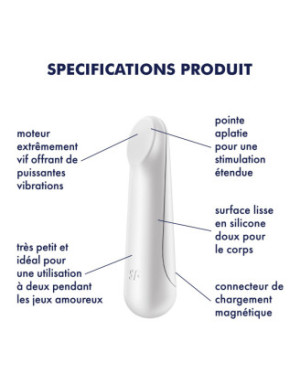 Vibromasseur blanc USB Ultra Power Bullet 3 Satisfyer