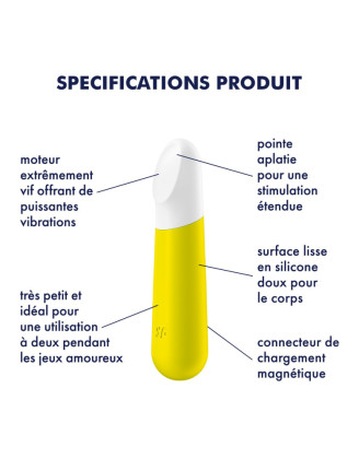 Vibromasseur jaune USB Ultra Power Bullet 4 Satisfyer