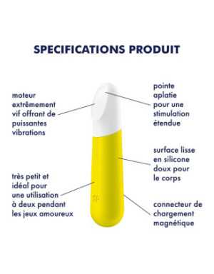 Vibromasseur jaune USB Ultra Power Bullet 4 Satisfyer