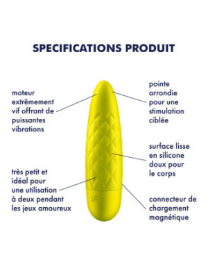 Vibromasseur jaune USB Ultra Power Bullet 5 Satisfyer