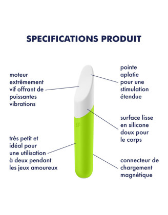Vibromasseur vert USB Ultra Power Bullet 7 Satisfyer