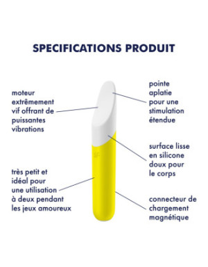 Vibromasseur jaune USB Ultra Power Bullet 7 Satisfyer