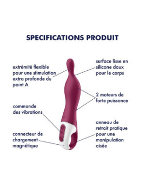 Vibromasseur Point A couleur framboise A-Mazing 1 Satisfyer