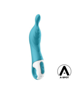 Vibromasseur rainuré Point A couleur turquoise A-Mazing 2 Satisfyer