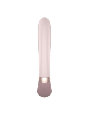 Vibromasseur point G avec stimulateur clitoris connecté chauffant USB mauve Heat Wave Satisfyer