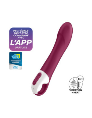 Vibromasseur chauffant connecté USB rouge Big Heat Satisfyer