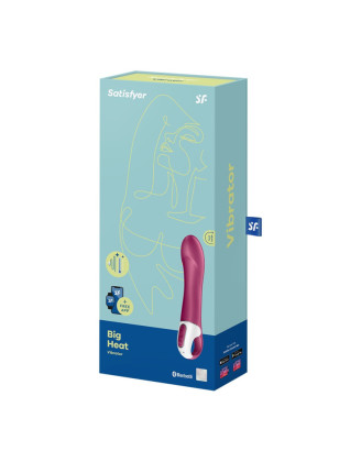 Vibromasseur chauffant connecté USB rouge Big Heat Satisfyer