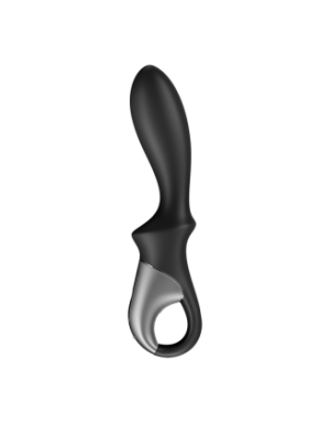 Vibromasseur noir USB, chauffant et connecté Heat Climax Satisfyer