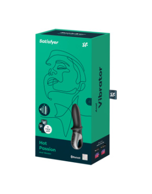 Vibromasseur noir USB, chauffant et connecté Hot Passion Satisfyer