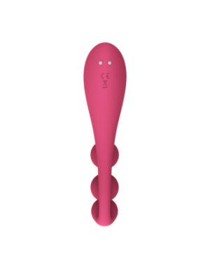 Vibromasseur triple stimulation flexible, anal, vaginale, clitoridienne Tri Ball rouge USB Satisfyer