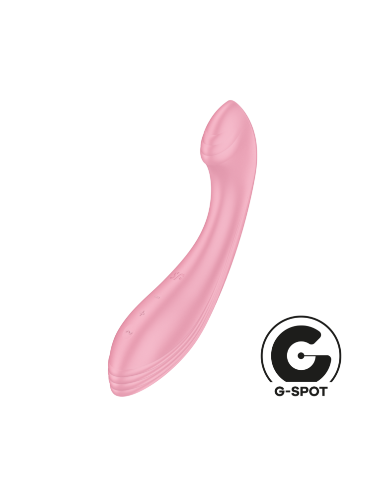 Vibromasseur G spot rose, vibrations fortes G-Force Satisfyer
