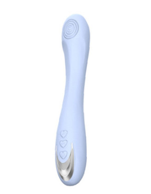 Vibromasseur silicone 10 modes de vibration USB bleuTUR