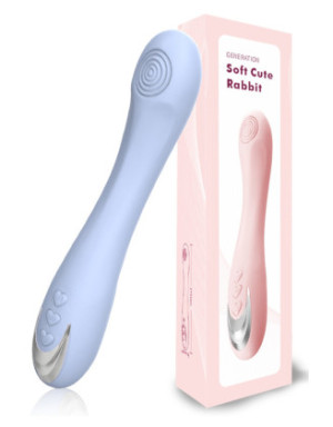 Vibromasseur silicone 10 modes de vibration USB bleuTUR