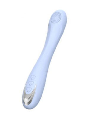 Vibromasseur silicone 10 modes de vibration USB bleuTUR