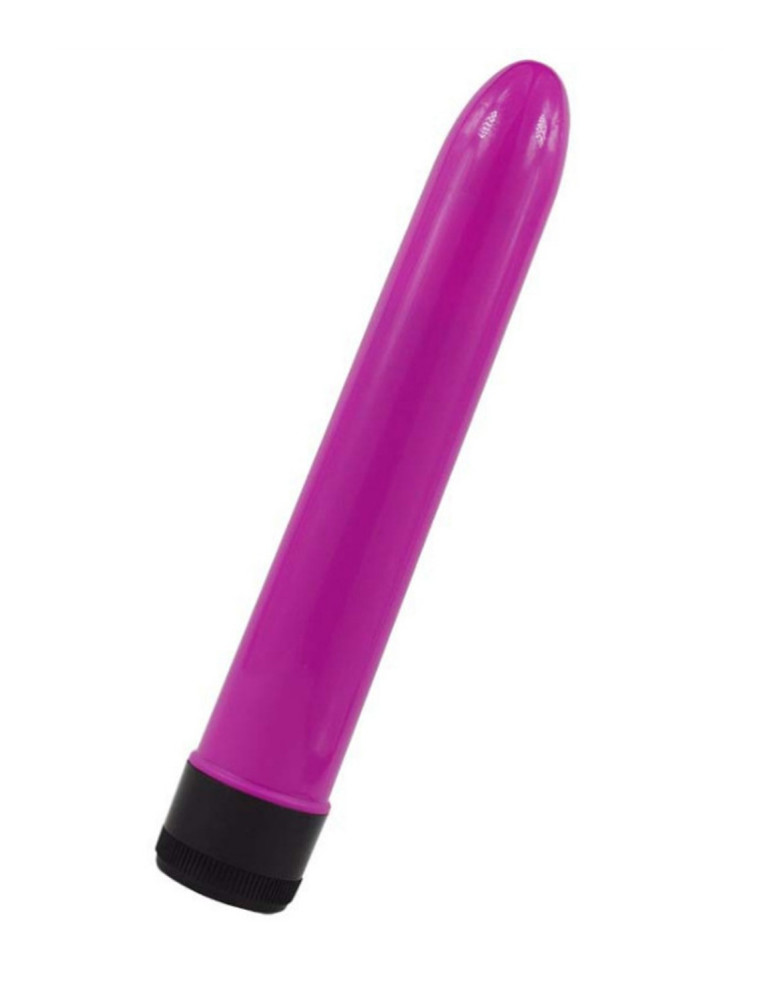 Vibromasseur dur rose violet 17.5 cm