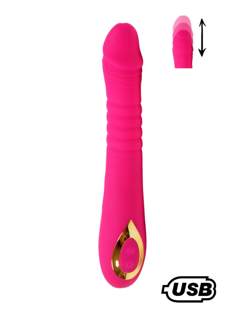 TWIST Rose, Vibromasseur "va-et-vient" USB en silicone médical, doté de 18 modes de stimulation