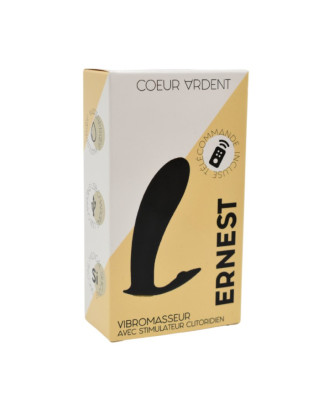 ERNEST, Mini vibromasseur avec stimulateur clitoridien USB, avec télécommande