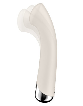 Vibromasseur point G tête rotative blanc USB Spinning g-spot 1 Satisfyer