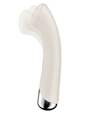 Vibromasseur point G tête rotative blanc USB Spinning g-spot 1 Satisfyer