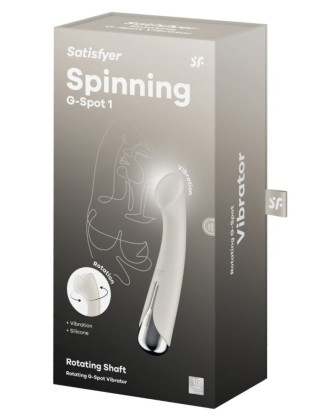 Vibromasseur point G tête rotative blanc USB Spinning g-spot 1 Satisfyer