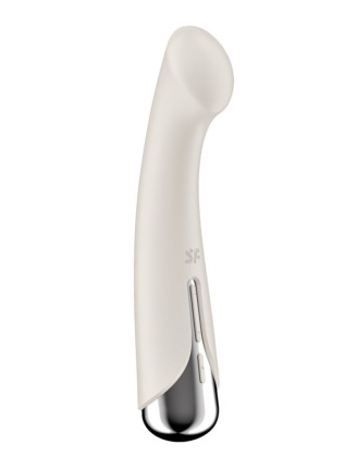 Vibromasseur point G tête rotative blanc USB Spinning g-spot 1 Satisfyer