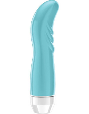 Vibromasseur avec strie turquoise point G multivitesse