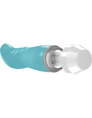 Vibromasseur avec strie turquoise point G multivitesse