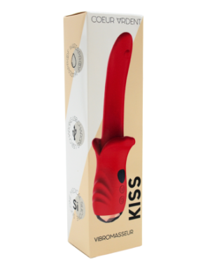 Vibromasseur Rouge Ultra-Souple KISS – USK-V35