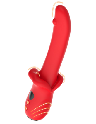 Vibromasseur Rouge Ultra-Souple KISS – USK-V35