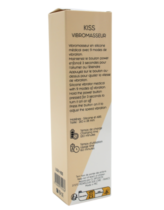 Vibromasseur Rouge Ultra-Souple KISS – USK-V35