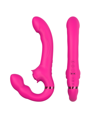 Vibromasseur ROSEA Strap-on Triple Action Télécommandé