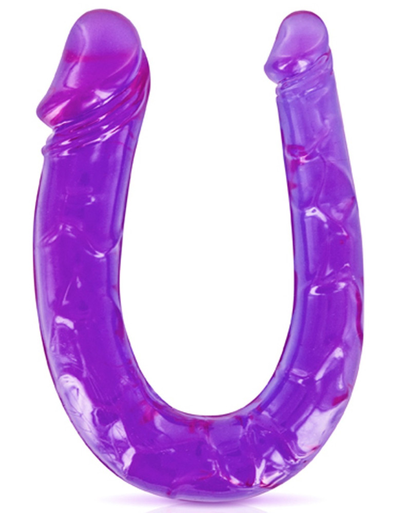Double dong gode fléxible violet 29.5cm