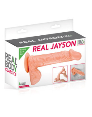 Gode réaliste veiné avec testicules et ventouse 21cm