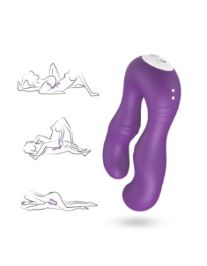 Vibromasseur Violet en forme de U double tête stimulateur point G